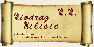 Miodrag Milišić vizit kartica